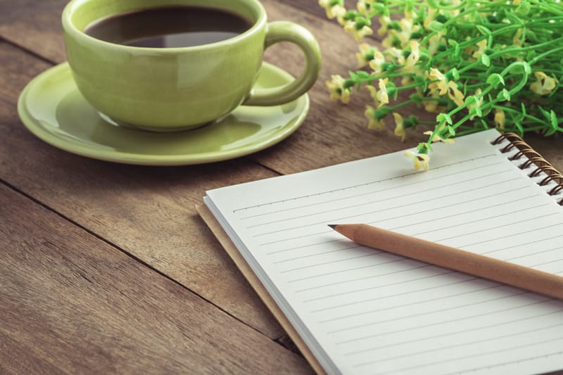 Paper and pen on desk